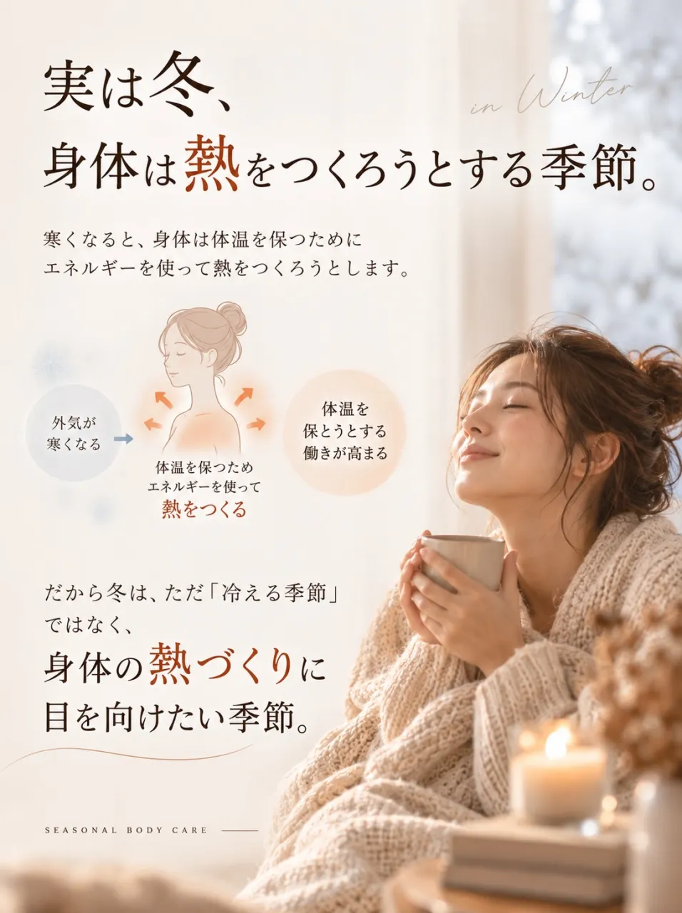 冬って、実は身体が「熱をつくろう」とする季節🔥