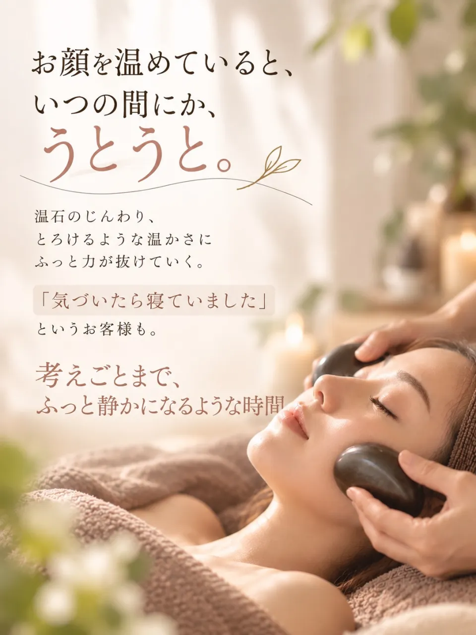 お顔も、まずは“ほわほわに耕す”ところから。